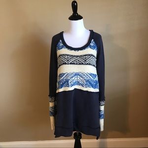 Free People Sweater Long Sleeve Shirt Dress